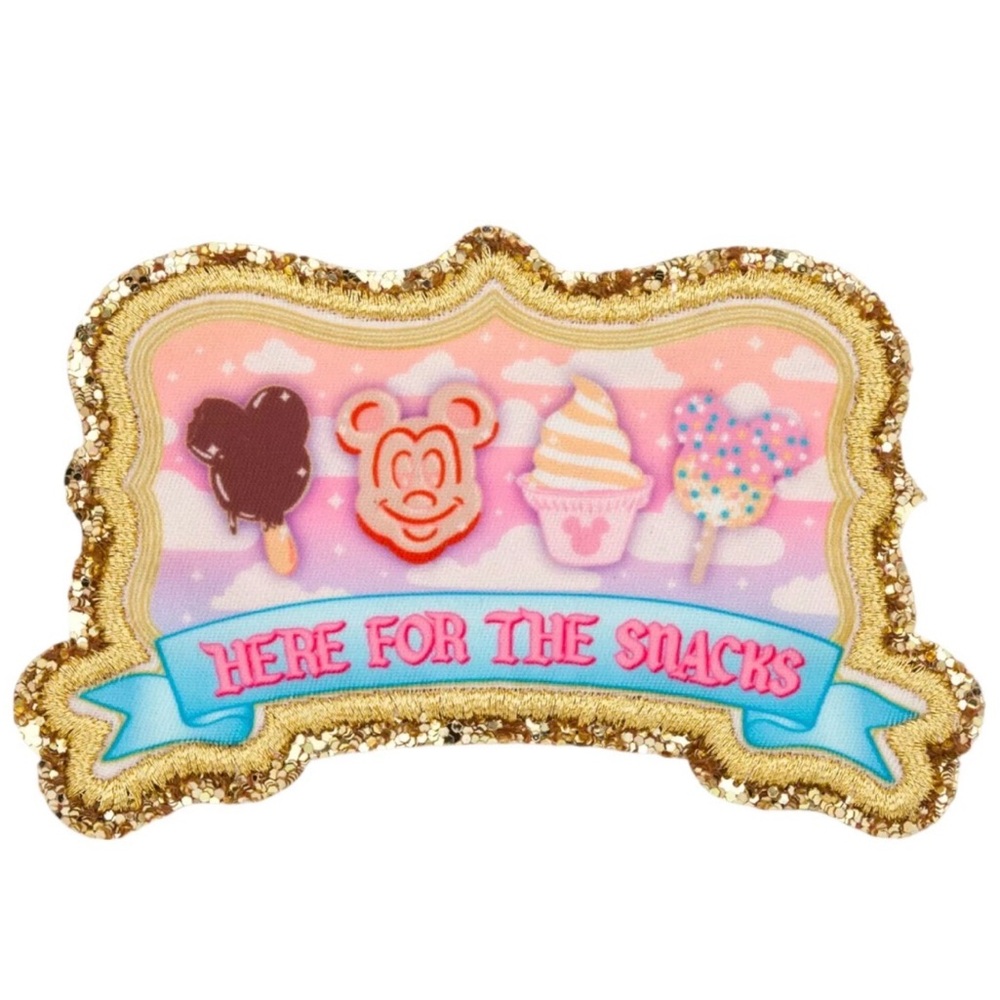 STONEY CLOVER LANE 2025 Disney Parks "Here for the Snacks" Adhesive Patch New